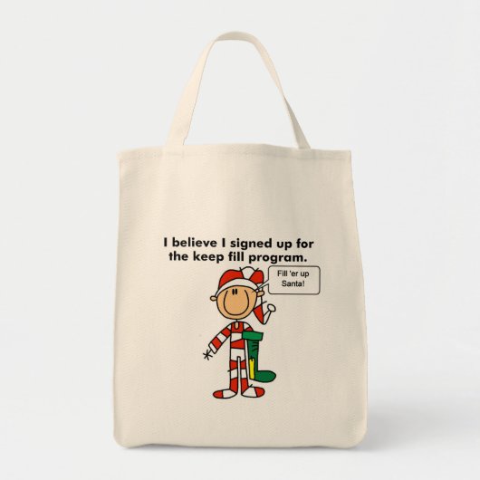 Kerst Keep Fill Programma Tshirts en Geschenken Tote Bag (Voorkant)