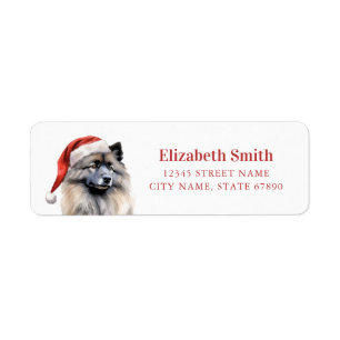 Kerst Keeshond Dog Retour Adreslabels Etiket