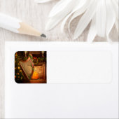 Kerst Keltische Harp retour adreslabels Etiket (Insitu)