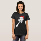 Kerst Kendama met Santa Hat Wit T-shirt (Voorkant volledig)