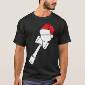 Kerst Kendama met Santa Hat Wit T-shirt (Voorkant)