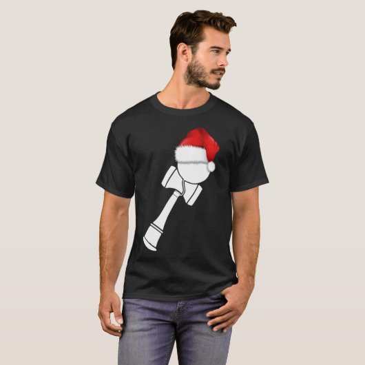 Kerst Kendama met Santa Hat Wit T-shirt (Voorkant volledig)