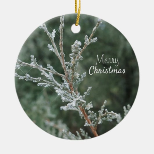 Kerst-keramisch keramisch keramisch zeenbeen keramisch ornament (Voorkant)