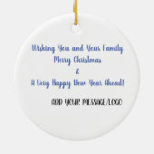 Kerst Keramisch Ornament 2024 (Achterkant)