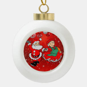 Kerst keramische bal ornament, Sinterklaas Ornament