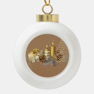 Kerst Keramische Balornament, Kerst Kaars Bal Ornament