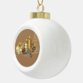 Kerst Keramische Balornament, Kerst Kaars Bal Ornament (Rechts)