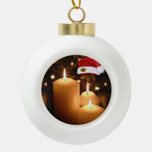 Kerst Keramische Balornament, Kerst Kaars Bal Ornament