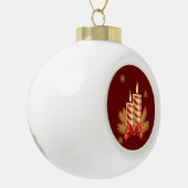 Kerst Keramische Balornament, Kerst Kaars Bal Ornament (Links)