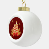 Kerst Keramische Balornament, Kerst Kaars Bal Ornament (Rechts)
