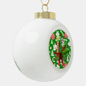 Kerst Keramische Balornament, Kerst Kaars Bal Ornament (Links)