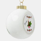 Kerst Keramische Balornament, Kerst Kaars Bal Ornament (Links)