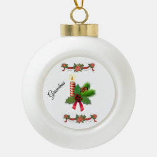 Kerst Keramische Balornament, Kerst Kaars Bal Ornament