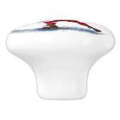 Kerst Keramische Knob Bodybuilder Santa met Gift Keramische Knop (Zijkant)