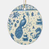 Kerst Keramische Mahjong Toile Ornament (Links)
