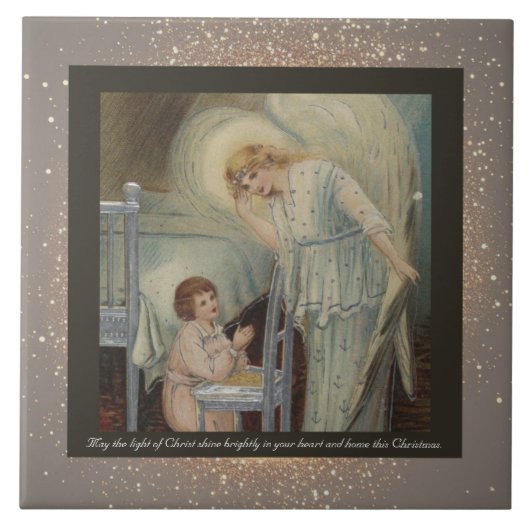  Kerst Keramische Tegel + wensen Tegeltje (Voorkant)