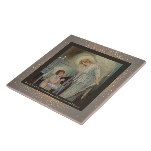  Kerst Keramische Tegel + wensen Tegeltje (Zijkant)