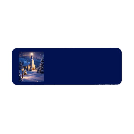 Kerst Kerk Adresetiketten Etiket (Voorkant)