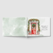 Kerst Kerk Deur Winter Scène Bruiloft Gastenboek (Volledig)
