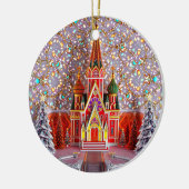 KERST ~ Kerk en landschap ~ Keramisch Ornament (Links)