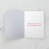 Kerst Kerk in Sneeuwvlokken Feestdagen Kaart (Binnen)