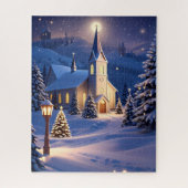 Kerst Kerk Puzzel Legpuzzel (Verticaal)