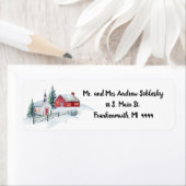 Kerst Kerk retour adres label (Insitu)