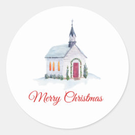 Kerst Kerk Sticker