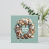 Kerst Kerkens Zeesterren Zanddollars Tropisch Kaart (Staand voorkant)