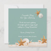 Kerst Kerkens Zeesterren Zanddollars Tropisch Kaart (Achterkant)