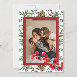 Kerst Kersen Foto Vakantie Collectie Feestdagenkaart