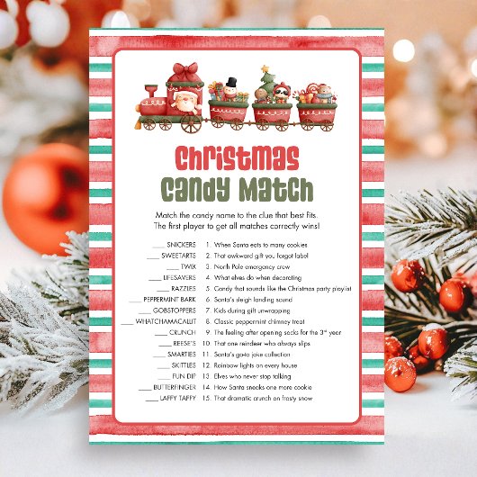 Kerst Kersen Match Game Feestdagenkaart