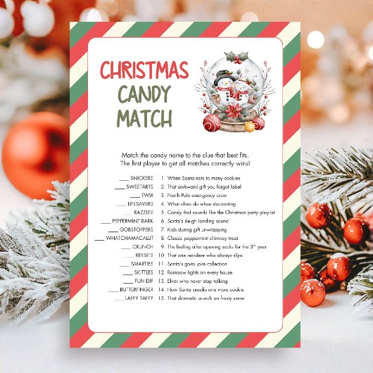 Kerst Kersen Match Game Feestdagenkaart