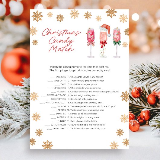 Kerst Kersen Match Game Feestdagenkaart