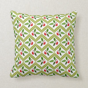 Kerst kersen rood groen patroon kussen