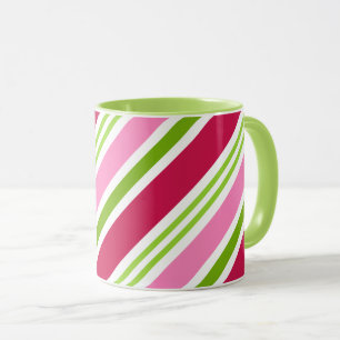 Kerst Kersen Strepen Koffiemok Cadeau Mok