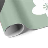 Kerst Kersenbloesem Panda Cadeaupapier (Rol Hoek)