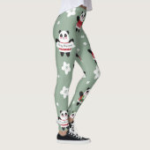 Kerst Kersenbloesem Panda Leggings (Rechts)