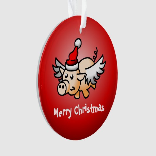 Kerst-kerst-acrylversiering voor vliegen ornament (voorkant)