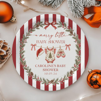 Kerst Kerst Baby Shower Papieren Borden Bordje