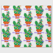 kerst - kerst cactus cadeaupapier (Vlak)