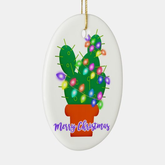 kerst - kerst cactus keramisch ornament (Rechts)