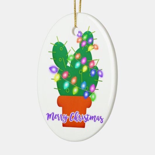 kerst - kerst cactus keramisch ornament (Links)