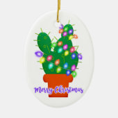 kerst - kerst cactus keramisch ornament (Voorkant)