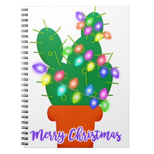 kerst - kerst cactus notitieboek (Voorkant)
