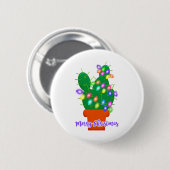 kerst - kerst cactus ronde button 5,7 cm (Voorkant /achterkant)