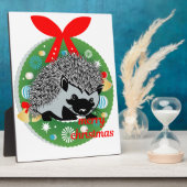 kerst kerst egel fotoplaat (Zijkant)