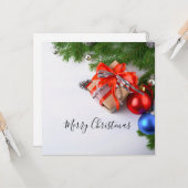 Kerst-kerst Evergreen - kerstversiering - Gift Kaart (Voorkant / Achterkant in situ)