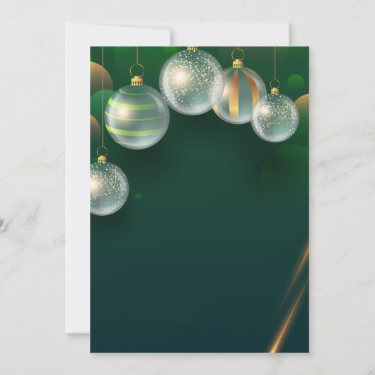 Kerst: Kerst in Chic Balls Kaart (Achterkant)