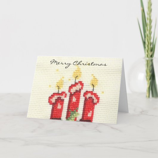 kerst - kerst - kaarsen feestdagen kaart (Voorkant)